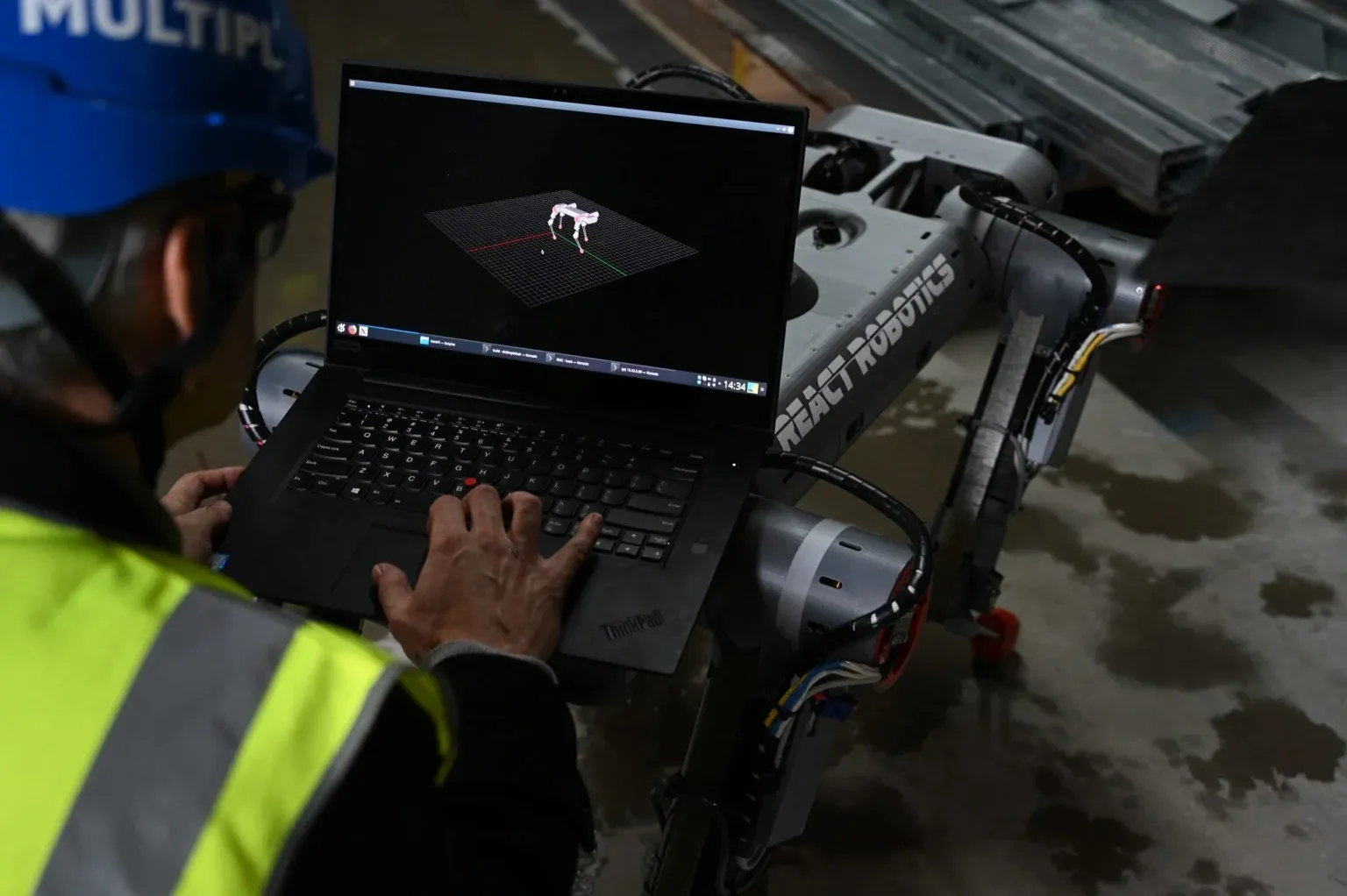 Gyro with a Faro scanner on a London building site